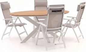 Diningset Bellagio | 4 personen | Tuinset polywood | 5-delig | Kees Smit Tuinmeubelen