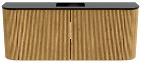 Mondiaz Joya 105cm toiletmeubel ronding links/rechts oak met wastafel faye midden 1 kraangat urban