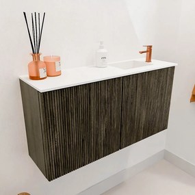 Mondiaz Joya 80cm toiletmeubel shadow met wastafel faye rechts 1 kraangat talc