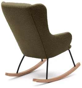 Kave Home Maustin Schommelstoel Groen Boucle