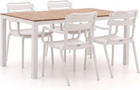 Diningset Forza | 4 personen polywood | Tuinset stapelbaar | 5-delig | Kees Smit Tuinmeubelen