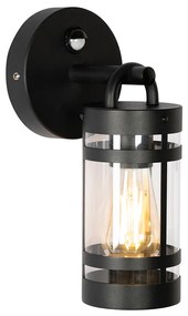 Buiten wandlamp zwart IP44 met bewegingssensor - Ruben