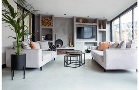 Goossens Bank Jonas bruin, stof, 2,5-zits, urban industrieel