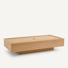 Salontafel met eikenfineer, Hibashi