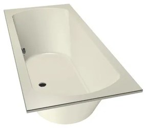Xenz Lagoon Duobad - 180x80x53 - afvoer Midden - acryl - pergamon 6928-02