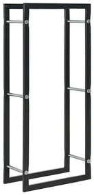 vidaXL Haardhoutrek 44x20x100 cm staal zwart