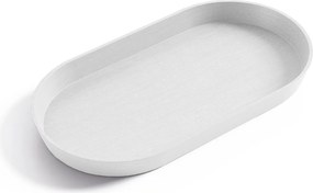 Ecopots onderschotel met waterreservoir - Oval - Pure White - 28,4 x 15,4 x H2,4 cm