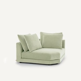 Modulaire hoekbank in stonewashed fluweel, TIBERIO