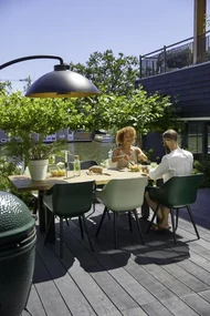 Hartman Sophie Studio dining armstoel - Night Green - Alu poot