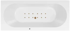 Lambini Designs Round bubbelbad 170x75cm elektronisch met 12 aerojets goud