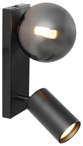 Moderne plafondlamp zwart 2-lichts kantelbaar - Lesly Modern G9 bol / globe / rond Binnenverlichting Lamp