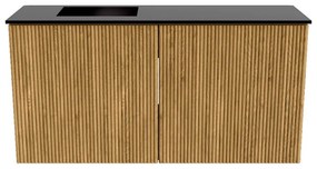 Mondiaz Joya 80cm toiletmeubel oak met wastafel faye links zonder kraangat urban
