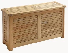 Smalle opbergkist Storage van teakhout