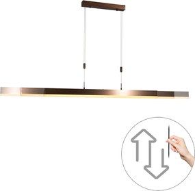 Moderne verstelbare hanglamp donker brons incl. LED dimbaar - Lamba
