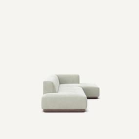 XL rechte hoekbank in stonewashed fluweel, JACOPO