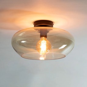 Glazen Plafondlamp Amberkleurig