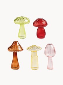 Glazen vazen Mushroom, set van 5