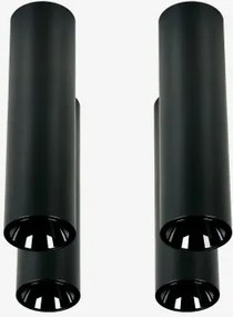 Pack Van 4 Led-opbouwplafondlampen Ø4 Cm Voor Buiten, Gemaakt Van Aluminium, Met Geleidelijke In- En Uitschakeling Luisiana Zwart & Warm Wit 3000k & 3
