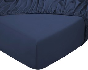 Hoeslaken King – 100% katoensatijn – 90×200 – blauw