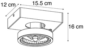 Moderne Spot / Opbouwspot / Plafondspot wit draai- en kantelbaar - Ga 1 Modern G9 Binnenverlichting Lamp
