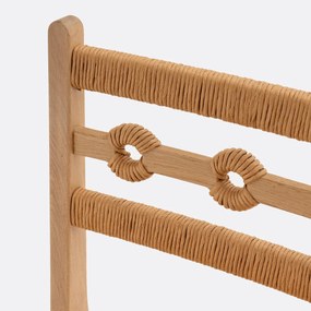 Set van 2 stoelen eik en vlechtwerk, Menorca