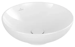 Villeroy & Boch Loop & friends opzetwastafel 42cm rond met overloop wit 4a460001