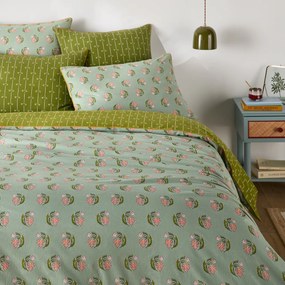 Dekbedovertrek in gewassen katoen, bloemenprint, INA