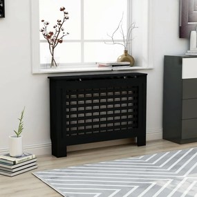 vidaXL Radiatorombouw 112x19x81 cm MDF zwart