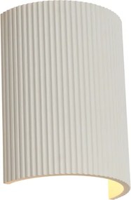 Scandinavische wandlamp beige ovaal - Plaster