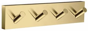 Smedbo House Handdoekhaak - 18x4cm - 4 haken - messing RV359