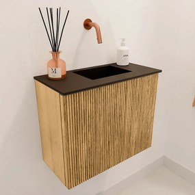 Mondiaz Joya 50cm toiletmeubel oak met wastafel faye rechts zonder kraangat urban