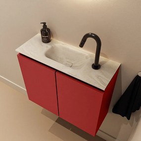 Mondiaz Ture DLux toiletmeubel 60cm fire met wastafel ostra midden met kraangat