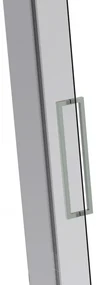 Van Rijn ST08 hoekcabine met draaideur rook glas 140x90cm chroom