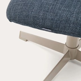 Kave Home Jaspe Fauteuil Voetenbankje Blauw