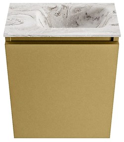 Mondiaz Ture DLux toiletmeubel 40cm oro met wastafel glace rechts met kraangat