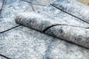 Tapijt modern COZY 8872 Wall, geometrisch , drieho  - Structureel,  twee poolhoogte , blauw