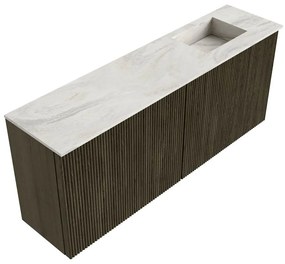 Mondiaz Joya DLux 100cm toiletmeubel shadow met wastafel faye rechts zonder kraangat ostra