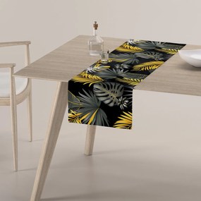 Dekoria Rechthoekige tafelloper, zwart-groente, 40 x 130 cm