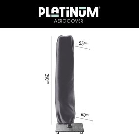 Platinum Challenger Zweefparasol T2 3x3 m - Olijf met voet en hoes