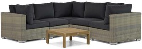 Stoel en Bank Loungeset 5 personen Wicker Grijs  Garden Collections Toronto/Newbury