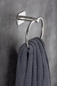 Wenko Orea turbo-loc handdoekring RVS glans