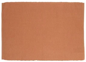 Placemat geribbeld, GOTS bio-katoen, bruin, 35 x 50 cm