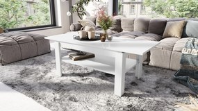 ASTI-R Wit mat - moderne salontafel met uitschuifbaar blad