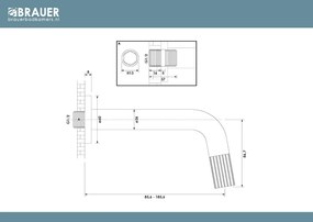 Brauer Stripe inbouw fonteinkraan chroom