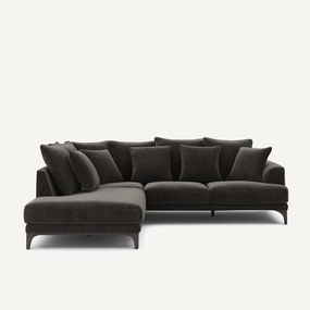 Hoekbank in chenille fluweel, ARMENTO