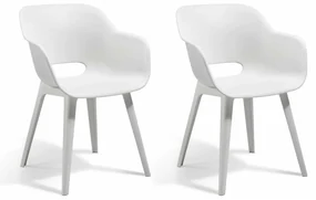 Allibert Tuinstoelen Akola 2 st wit
