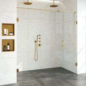 Brauer JC profielloze nisdeur 200cm met 60cm deur goud geborsteld