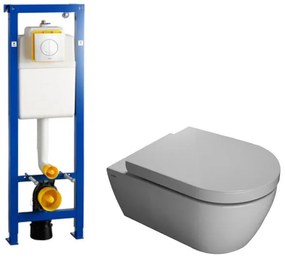 QeramiQ Salina Toiletset - softclose Toiletzitting - Argos bedieningsplaat wit - wit sw1271/0704406