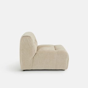 Loungestoel-element voor modulaire bank, in gevlamd chenille, SWEETY