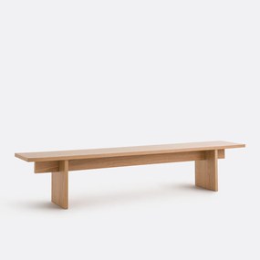 Tafelbank met eikenfineer Deling